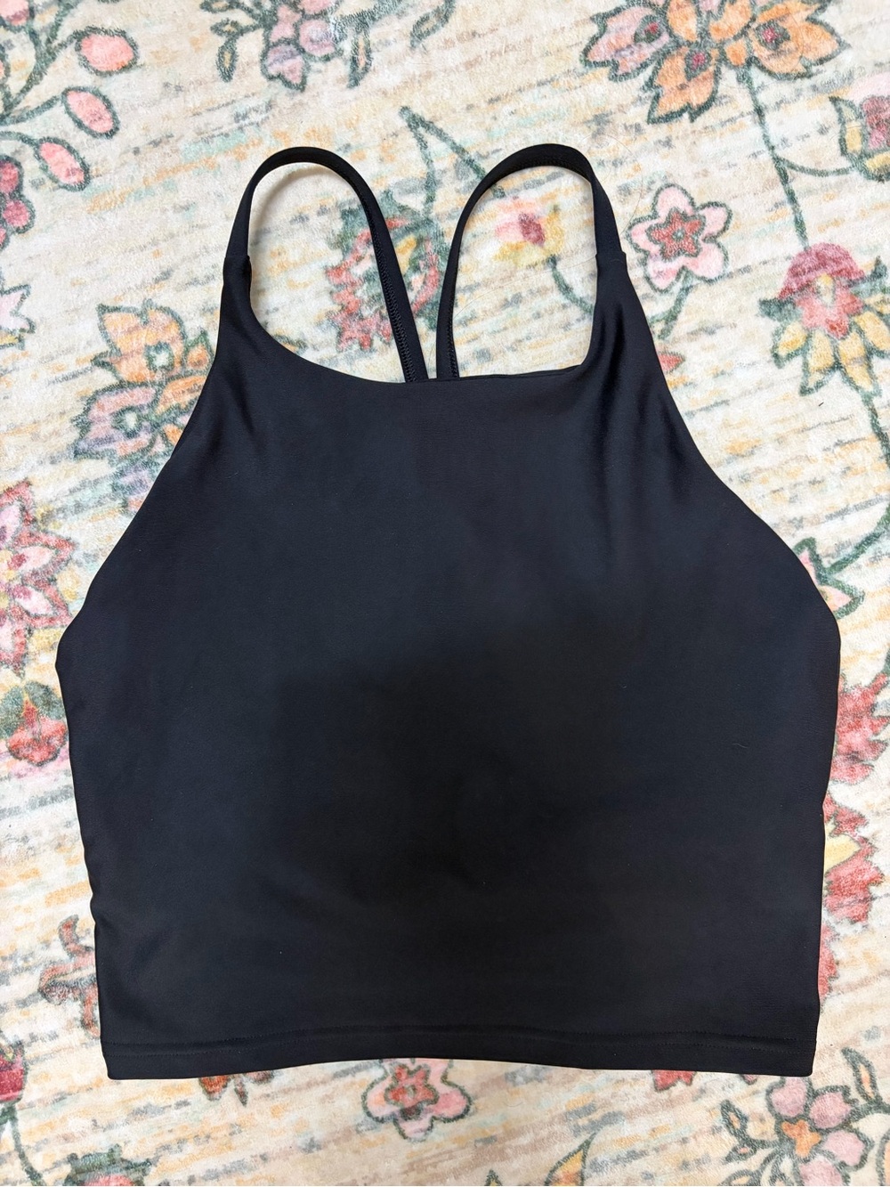 Old Navy Black High-Neck Strappy Sports Bra